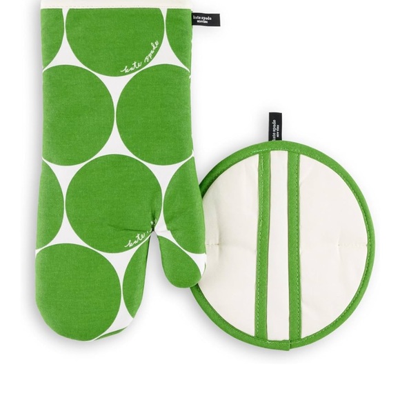 kate spade Other - Kate Spade Green Oven Mitt and Pot Holder Set